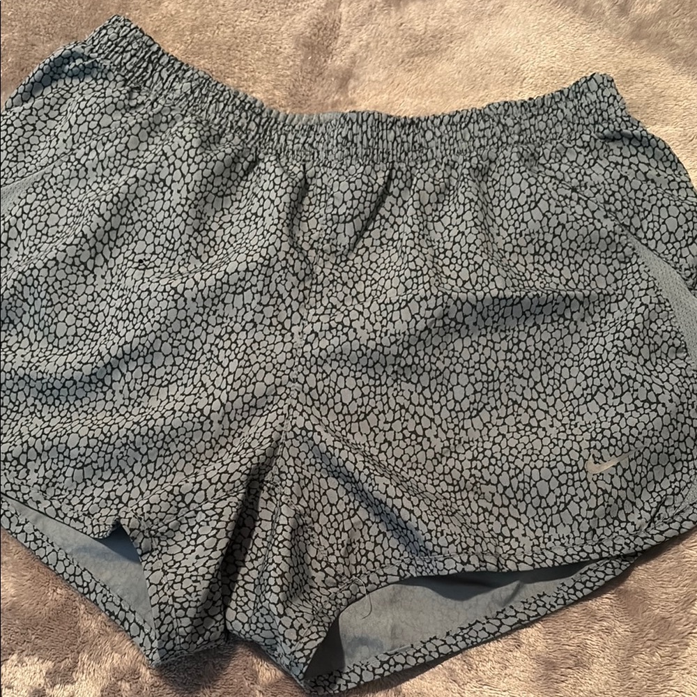 Gray Patterned Women's Shorts